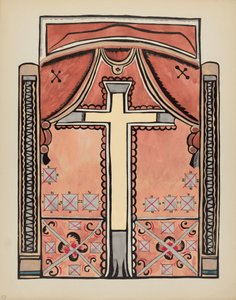 Skylt 13: Design med kors: Från portföljen "Spanska kolonialdesigner i New Mexico" av American 20th Century