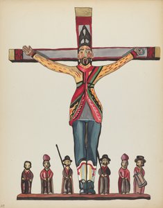 Skylt 29: Saint Acacius: Från portföljen "Spanska kolonialdesigner i New Mexico" av American 20th Century