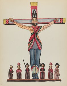Skylt 29: Saint Acacius: Från portföljen "Spanska kolonialdesigner i New Mexico" av American 20th Century
