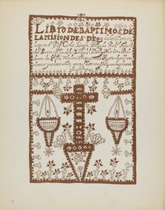 Platta 2: Jemez dopbok: Från portföljen "Spanska kolonialdesigner i New Mexico" av American 20th Century
