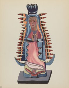 Tavla 31: Our Lady of Guadalupe": Från portföljen "Spanska kolonialdesigner i New Mexico" av American 20th Century
