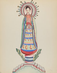 Plåt 34: Our Lady of Light: Från portföljen "Spanska kolonialdesigner i New Mexico av American 20th Century