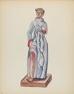 Skylt 36: Saint Roch: Från portföljen "Spanska kolonialdesigner i New Mexico" av American 20th Century