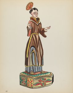 Skylt 37: Saint Anthony: Från portföljen "Spanska kolonialdesigner i New Mexico"