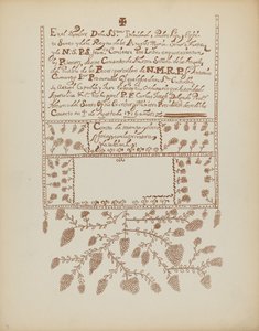 Platta 3: Pecos Book of Visitations: Från portföljen "Spanska kolonialdesigner i New Mexico"