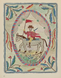 Tallrik 45: Broderat överkast (St. James): Från portföljen "Spanska kolonialdesigner i New Mexico"
