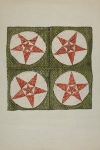 Quiltblock - Applique Star av American 20th Century