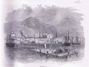 Montreal, illustration från Cassells History of the United States publicerad av Cassell, Petter & Galpin, c.1900 (litho) av American English school