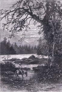 View of North Carolina, illustration från Cassells History of the United States publicerad av Cassell, Petter & Galpin, c.1900 (litho) av American English school