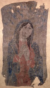 Målning av en madonna, puebloindian av American Native