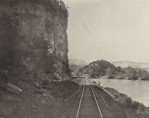 Castle Rock, New River (svart/vitt foto) av American Photographer (after)