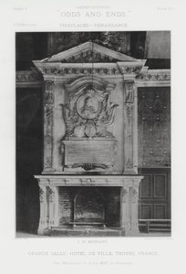 Öppen spis: Grande Salle, Hotel De Ville, Troyes, Frankrike (s/v foto) av American Photographer (after)