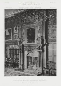 Öppen spis: Quorndon House, Leicester, England (s/v foto) av American Photographer (after)
