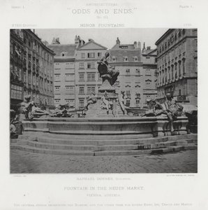 Fontän i Neuer Markt, Wien, Österrike (s/v foto) av American Photographer (after)