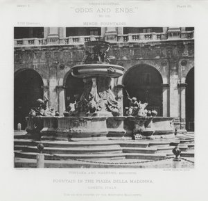Fontän på Piazza Della Madonna, Loreto, Italien (s/v foto)
