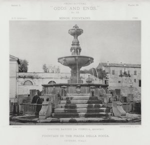 Fontän på Piazza Della Rocca, Viterbo, Italien (s/v foto) av American Photographer (after)