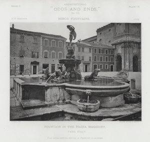 Fontän på Piazza Maggiore, Fano, Italien (s/v foto) av American Photographer (after)