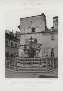 Fontän på Piazza Vittorio Emanuele, Viterbo, Italien (s/v foto) av American Photographer (after)