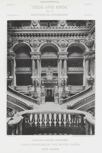 Grand Staircase of the Nouvel Opera, Paris, Frankrike (s/v foto) av American Photographer (after)
