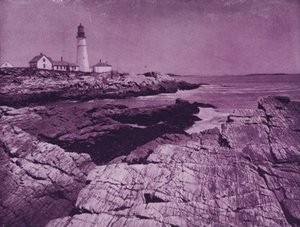Fyr i hamnen i Portland, Maine (s/v foto) av American Photographer (after)