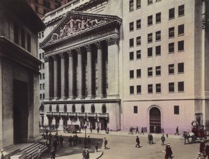 New York: J P Morgan och Co; New York Stock Exchange (bild) av American Photographer (after)