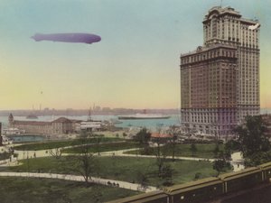 New York: Pier nr 1, North River; Battery Park och Whitehall Building (foto) av American Photographer (after)
