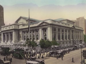 New York: Public Library, Fifth Avenue och West 42nd Street (foto) av American Photographer (after)