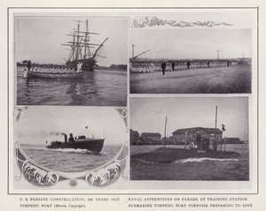 Newport, Rhode Island: US Fregate Constellation av American Photographer (after)