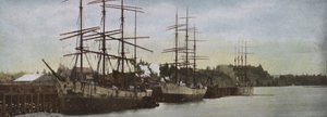 Oregon: Segelfartyg vid Anchor i Portland Harbor (foto) av American Photographer (after)
