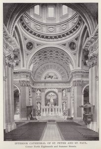 Philadelphia: Interior Cathedral of St Peter and St Paul, Corner North Eighteenth and Summer Streets (s/v foto) av American Photographer (after)
