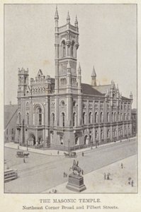 Philadelphia: The Masonic Temple, Northeast Corner Broad and Filbert Streets (s/v foto) av American Photographer (after)