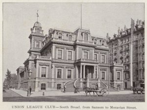 Philadelphia: Union League Club, South Broad, från Sansom till Moravian Street (s/v foto) av American Photographer (after)