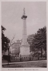 Pulaski-monumentet, Monterey Square (s/v foto) av American Photographer (after)