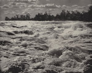 Niagaras forsar ovanför fallen (svart/vitt foto) av American Photographer (after)