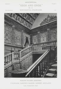 Staircase, Canford Manor, Dorset, England (s/v foto) av American Photographer (after)