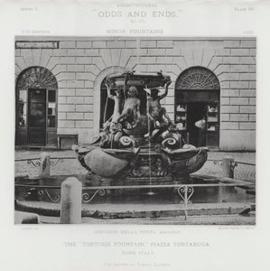 "Sköldpaddsfontänen", Piazza Tortaruga, Rom, Italien (s/v foto) av American Photographer (after)