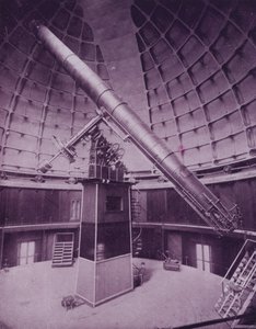 Det stora teleskopet, i Lick Observatory (s/v foto) av American Photographer (after)