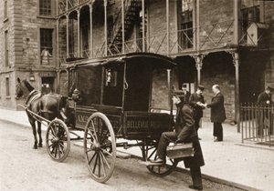 En ambulans vid Bellevue Hospital, New York City, 1896 av American Photographer