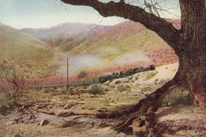 Ascending Cajon Pass, Kalifornien (färgad bild) av American Photographer