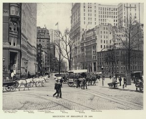 Början av Broadway 1899 (s/v foto) av American Photographer