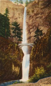 Benson Bridge vid Multnomah Falls (färgfoto) av American Photographer