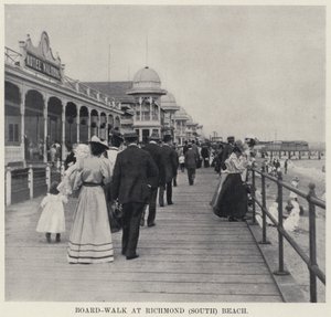 Strandpromenaden vid Richmond (South) Beach (s/v foto) av American Photographer