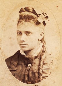 Carte de visite av ung afroamerikansk kvinna, c.1880 av American Photographer