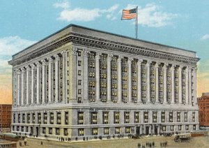 Stadshuset och länsbyggnaden (färgad bild) av American Photographer