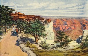 El Tovar Hotel vid kanten av Grand Canyon National Park (färgfoto) av American Photographer