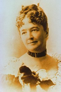 Elizabeth Bacon Custer (1842-1933) fru till general George A. Custer (1839-76) (s/v foto)