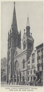 Fifth Avenue Presbyterian Church, framlidne Dr John Halls (s/v foto) av American Photographer