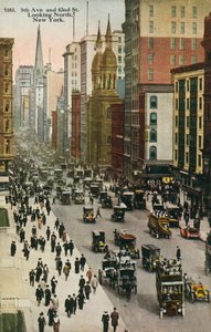 Fifth Avenue och 42nd Street, New York (färgfoto) av American Photographer