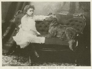 Helen Keller och hennes hund av American Photographer