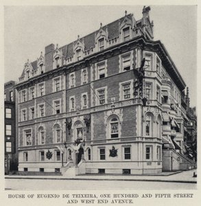 House of Eugenio de Teixeira, One Hundred and Fifth Street och West End Avenue (s/v foto) av American Photographer